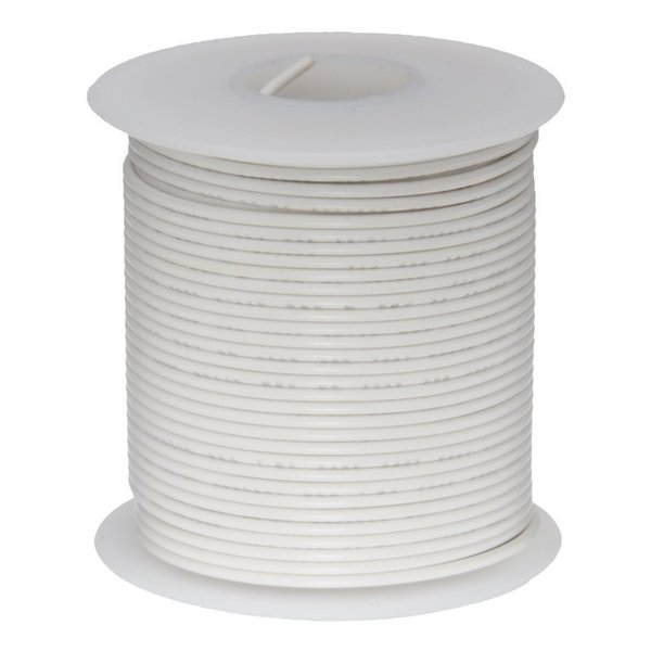 Remington Industries 10 AWG Gauge UL3173 Stranded Hook Up Wire, 600V, 0.187in. Diameter, White, 25 ft Length 10UL3173STRWHI25